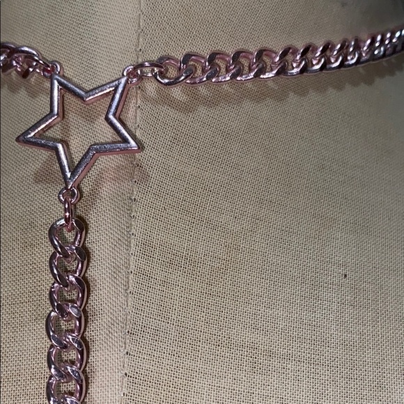 FWP/$6- Long Pink Chain Necklace w/🌟 - Picture 5 of 5